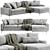 Elegant Nova Sofa: Modern Design 3D model small image 1