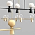 Elegant Cone & Ball Rack Luminaire 3D model small image 4