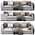 Flexform Asolo Corner Sofa 3D model small image 2