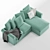 Versatile and Spacious Ikea Gronlid Corner Sofa 3D model small image 6