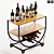 Elegant Liquor serving trolley 3D model small image 1