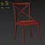 Elegant Gafton Cross Back Chair 3D model small image 6