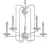 Sleek Black Chandelier: 0190CL 5BK 3D model small image 2