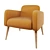 Modern Stylish Armchair: Wilber Hoff 3D model small image 1