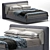 Stylish Felis Penny Bed with Cushioned Headboard 3D model small image 1