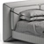 Stylish Felis Penny Bed with Cushioned Headboard 3D model small image 7