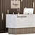 Modern Reception Desk and Wall Decor Set 3D model small image 5