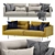 Luxury Leolux Albana Modern Sofa 3D model small image 1