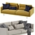 Luxury Leolux Albana Modern Sofa 3D model small image 5