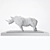 3D Rhino Sculpture | High-Quali 3D model small image 3