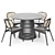 Modern Dining Table Set 3D model small image 1