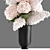 White Blossom Bouquet in Cyclades Vase 3D model small image 2