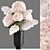 White Blossom Bouquet in Cyclades Vase 3D model small image 6