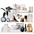 Decorative Shelves with Vases & Books 3D model small image 1