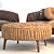 Elegant Leather Sofa Set 3D model small image 11