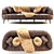 Elegant Leather Sofa Set 3D model small image 14