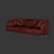 Elegant Leather Sofa Set 3D model small image 8