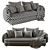 Elegant Saint Germain Sofa 3D model small image 3