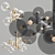 Unique Spherical Glass Chandelier 3D model small image 5