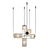 Elegant Marcos Line Chandelier 3D model small image 1