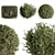 Nature's Shape Bush Set - Cube and Circle 3D model small image 2