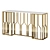 Sleek Gold & Marble Console 3D model small image 1