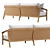 Luxury Teak Sofa for Malta Vibes 3D model small image 3