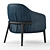  Piaval Trench Armchair - Sleek and Stylish Design 3D model small image 3