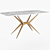 Elegant Marble Dining Set 3D model small image 3