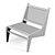 Elegant Kangaroo Lounge Chair 3D model small image 6