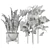 Ferm Living Bau Pot Large - Set 0076: Stylish Indoor Plants 3D model small image 6