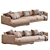 Elegant Bristol Leather Sofa 3D model small image 2