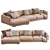 Elegant Bristol Leather Sofa 3D model small image 3