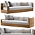 Luxury Teak Left-Arm Sofa | Marbella Collection 3D model small image 1