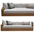 Luxury Teak Left-Arm Sofa | Marbella Collection 3D model small image 2