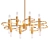 Vintage Aged Brass Chandelier 3D model small image 1