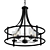 Palencia Chandelier: Artisan Pardo Wash 3D model small image 3