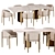 Elegant Dining Set 002 3D model small image 1