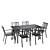 Modern 7-Piece Long Dining Set 3D model small image 6