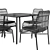 Modern Long 7-Piece Dining Set 3D model small image 6