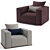 Fendi Casa Memoire Lite Armchair 3D model small image 1
