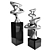 Bionic Chrome Abstract Figures 3D model small image 4