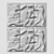 Elegant Art Deco Wall Panels 3D model small image 5