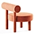 Minimalist Low Chair by Noom 3D model small image 2
