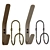 Sleek Bamboo Wall Hooks 3D model small image 2