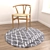 Stylish Set of 6 Round Rugs 3D model small image 2