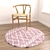 Stylish Set of 6 Round Rugs 3D model small image 5