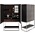 Elegant Leather Bar Cabinet with Mirror 3D model small image 1