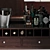 Elegant Leather Bar Cabinet with Mirror 3D model small image 2