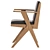 Tribute Wooden Chair: Stylish and Sustainable 3D model small image 3